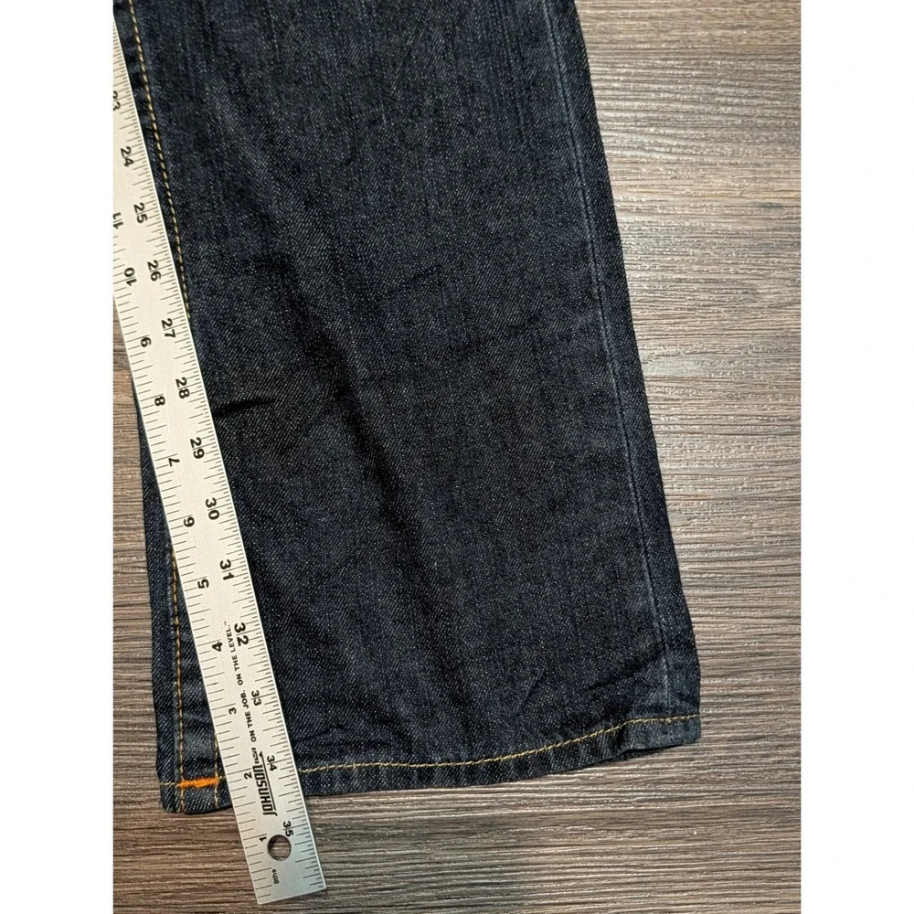 True Religion Bobby Mens Straight Leg Jeans Dark Indigo 31x34 Made in USA READ